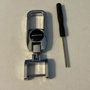 AMG Logo Key Fob Keychain in Metal NWT